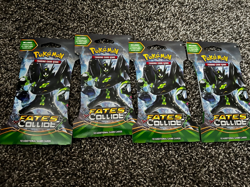 LOT OF FOUR (4) Pokemon XY-Fates Collide Sleeved Booster Packs. Factory Sealed! - Image 1