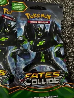 LOT OF FOUR (4) Pokemon XY-Fates Collide Sleeved Booster Packs. Factory Sealed! - Image 3