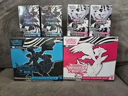 Pokemon tcg black bolt and white flare etb & booster bundle lot sealed new - Image 1
