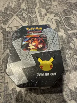 Pokemon TCG 25th Anniversary Celebrations Tin Lance’s Charizard V Sealed New - Image 1