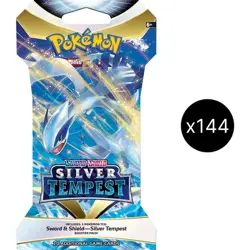 SEALED Silver Tempest Sleeved Booster Pack Case - SWSH12 (144 PACKS INSIDE) - Image 1