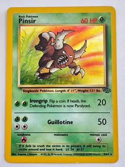 Pinsir 9/64 AND 25/64 - Holo and Non-Holo Pokemon 1999 Jungle WOTC Vintage Rare! - Image 2