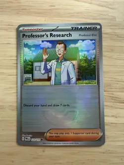 Professor's Research 123/131 Poke Ball Holo Prismatic Evolutions Pokemon TCG - Image 1