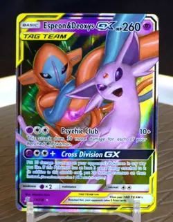 Espeon and Deoxys GX 72/236 Pokemon TCG Unified Minds Tag Team GRADEABLE- NM - Image 1