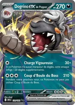 Carte Pokemon Dogrino ex de Pepper 139/182 - Rivalites Destinees - Image 1