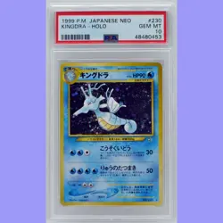 Pokemon Japanese Kingdra Holo #230 Neo PSA 10 Gem Mint - Image 1