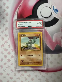 PSA 8 - Pokemon Card - Base 52/102 - MACHOP Base Set Unlimited - Image 1