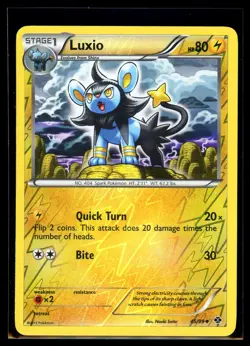 2012 Black & White - Next Destinies Luxio #45 Reverse Holo Pokemon Card - Image 1