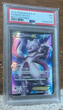 Pokemon PSA 3 Mewtwo EX 98/99 Black & White Next Destinies Full Art - Image 1