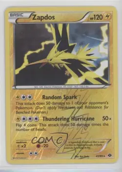 Zapdos Reverse Foil Pokemon Black & White Next Destinies #41 - Image 1