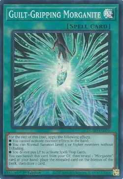 Lightly Played, English Yu Gi Oh Guilt-Gripping Morganite - DUAD-EN070 - Super R - Image 1