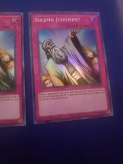 *** 3X SOLEMN JUDGMENT 3X *** MINT SUPER RARE PLAYSET SESL-EN045 YUGIOH! - Image 2