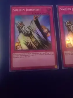 *** 3X SOLEMN JUDGMENT 3X *** MINT SUPER RARE PLAYSET SESL-EN045 YUGIOH! - Image 3