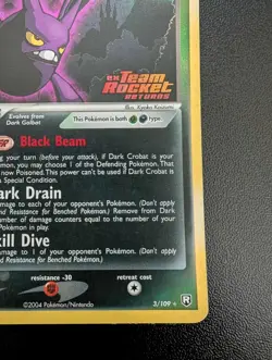 Dark Crobat 3/109 Reverse Holo Stamped - LP- Pokemon TCG EX Team Rocket Returns - Image 5