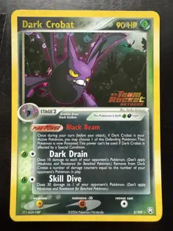 Pokemon Dark Crobat 3/109 Team Rocket Returns Reverse Holo Stamped (LP) - Image 1