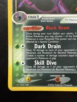Pokemon Dark Crobat 3/109 Team Rocket Returns Reverse Holo Stamped (LP) - Image 4