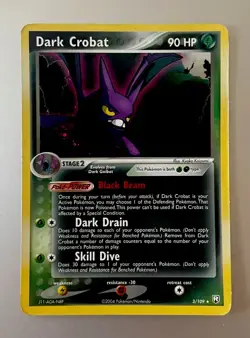 Pokemon Dark Crobat #3/109 - 2004 EX Team Rocket Returns Holo Rare - Image 1