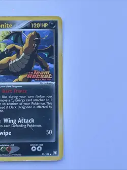 Pokemon Dark Dragonite Reverse Holo Rare Card 15/109 (Ex Team Rocket Returns) - Image 4