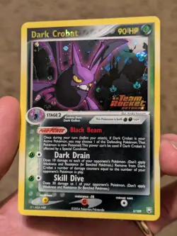 Dark Crobat 3/109 Holo Rare Stamped Reverse Pokemon Ex Rocket Returns NM or VLP - Image 2