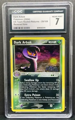 Pokemon 2004 EX Team Rocket Returns DARK ARBOK Rev Holo Foil 29/109 - CGC 7 - Image 1
