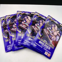 (5) One Piece TCG OP-14 Sleeved Booster Pack Azure Sea's Seven LOT OF 5 IN HAND - Image 1