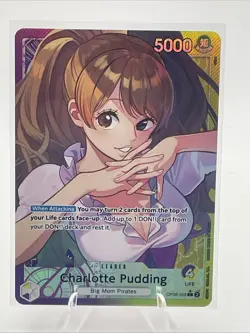 Charlotte Pudding [Alternate Art] Leader OP08-058 One Piece Two Legend English - Image 1