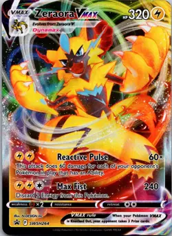 Zeraora VMAX SWSH264 SWSH: Sword & Shield Promo Cards Promo Holo NM - Image 1