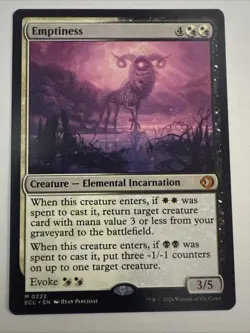 MTG Lorwyn Eclipsed Emptiness 0222 Regular ECL NM - Image 1