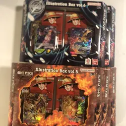 One Piece English Illustration 5 Box Lot Sealed (3)Volume 5 And (2) Volume 6 - Image 1