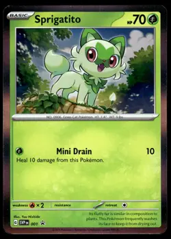 Sprigatito Holo 001 Promo SV: Scarlet & Violet Promo Cards Pokemon - Image 1
