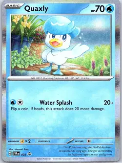 Quaxly 003 Holo SV: Scarlet & Violet Promo Cards - Pokemon Card - NM - Image 1