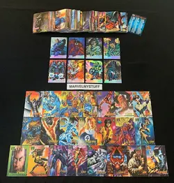 1995 MARVEL MASTERPIECES BASE CANVAS HOLOFLASH SET + CARD SINGLES YOU CHOOSE - Image 2