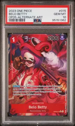 One Piece Awakening Of The New Era Belo Betty OP05-015 R Alt Art PSA 10 English - Image 1