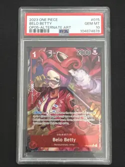 One Piece Awakening Of The New Era Belo Betty OP05-015 R Alt Art PSA 10 English - Image 1