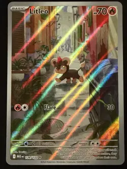 Pokemon TCG Litleo 139/132 Me01: Mega Evolution - Holo, Illustration Rare - Image 1