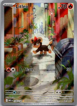 Pokemon TCG Litleo Illustration Rare ME01: Mega Evolution 139/132 NM - Image 1