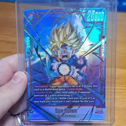 Bandai Dragon Ball Super Card Game Son Goten SCR Foil FB08-121 Battle Card - Image 1