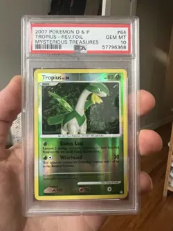 Pokemon 2007 Mysterious Treasures Tropius Reverse Holo PSA 10 POP 2 - Image 1