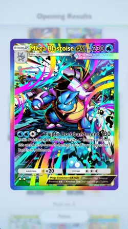 Pokemon TCG Pocket - Mega Blastoise EX 2 ⭐ Crimson Blaze - B1a - ENGLISH - Image 1