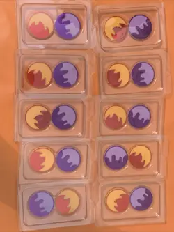 10 Pokemon TCG Official Acrylic Coin Markers Damage Burn Poison Counter - Image 1