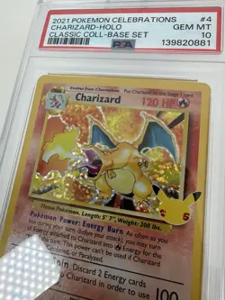 2021 POKEMON CHARIZARD - HOLO CELEBRATIONS CLASSIC COLL #4 PSA 10 - Image 3
