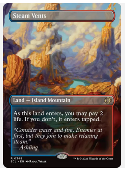 Steam Vents (Borderless) [Lorwyn Eclipsed] Foil Near Mint - Image 1