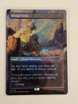 MTG Steam Vents (Borderless) FOIL - ECL Lorwyn Eclipsed NM - Image 1