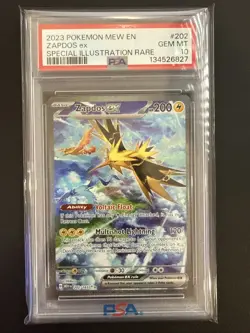 2023 Pokemon Mew en Zapdos EX Special Illustration Rare #202 PSA 10 - Image 1