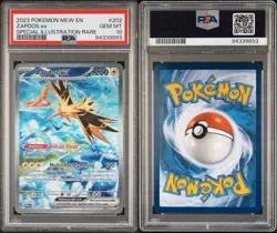 2023 POKEMON MEW EN-151 SPECIAL ILLUSTRATION RARE #202 ZAPDOS EX PSA 10 - Image 4