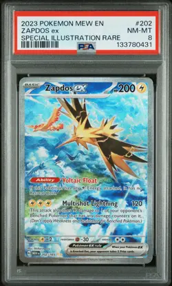 2023 POKEMON MEW EN-151 SPECIAL ILLUSTRATION RARE #202 ZAPDOS EX PSA 8 - Image 1