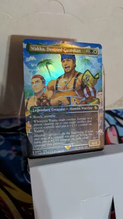 MTG - Wakka, Devoted Guardian (Borderless) (Chocobo Track Foil) - Image 1
