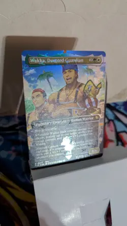 MTG - Wakka, Devoted Guardian (Borderless) (Chocobo Track Foil) - Image 2