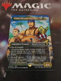 Mtg. Wakka, Devoted Guardian. Borderless. Chocobo Track Foil. Final Fantasy. Nm - Image 1