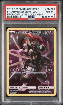 Armored Mewtwo Black Star Promo SM228 PSA 8 English Pokemon 2019 Sun & Moon - Image 1